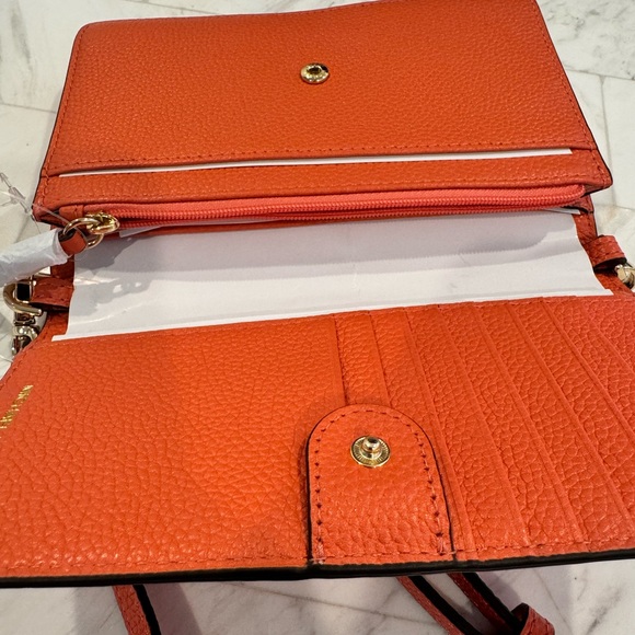 Michael Kors Mott Pink Grapefruit Phone Wallet Crossbody Bag - Picture 4 of 5